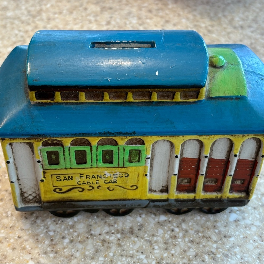 Vintage R.Dakin San Francisco Train Coin Bank made in Japan 1968